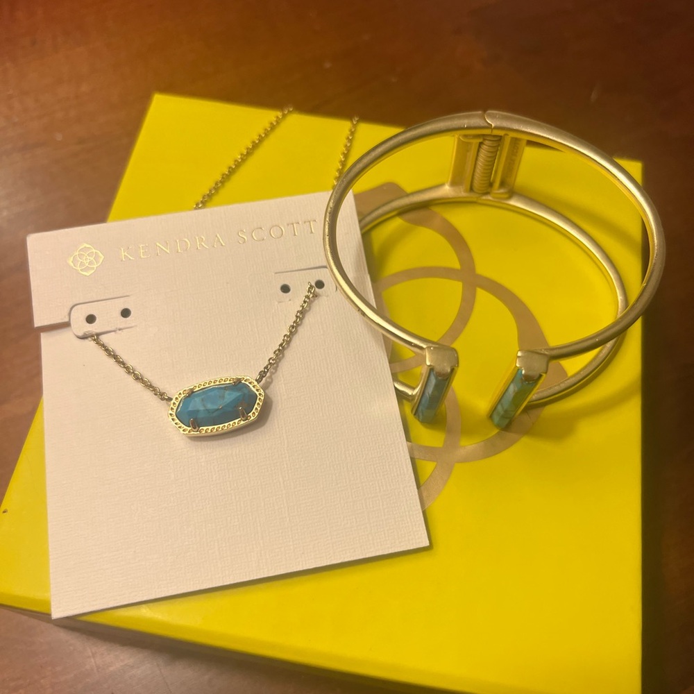 Kendra Scott Elisa Necklace and Cuff Bracelet
